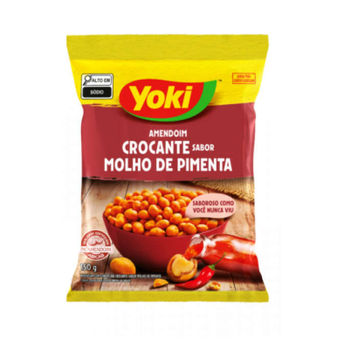 YOKI AMENDOIM CROCANTE 150G PIMENTA