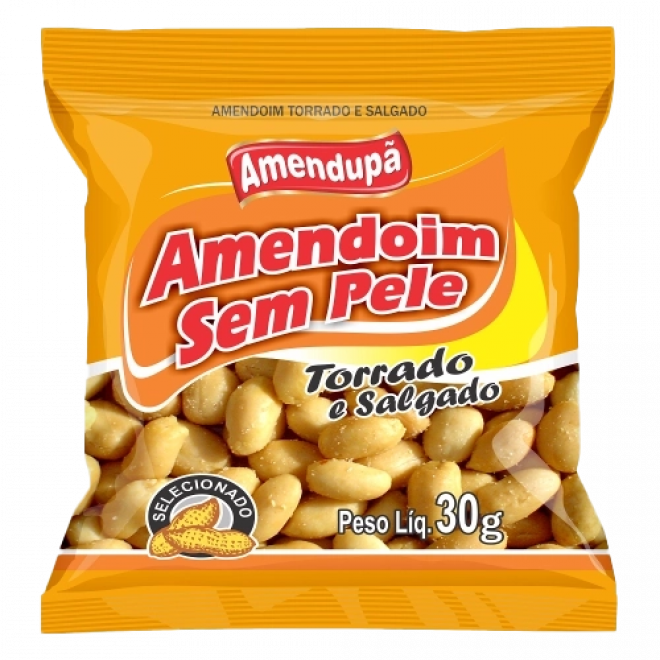 AMENDOIM AMENDUPA 30G TORRADO S/PELE