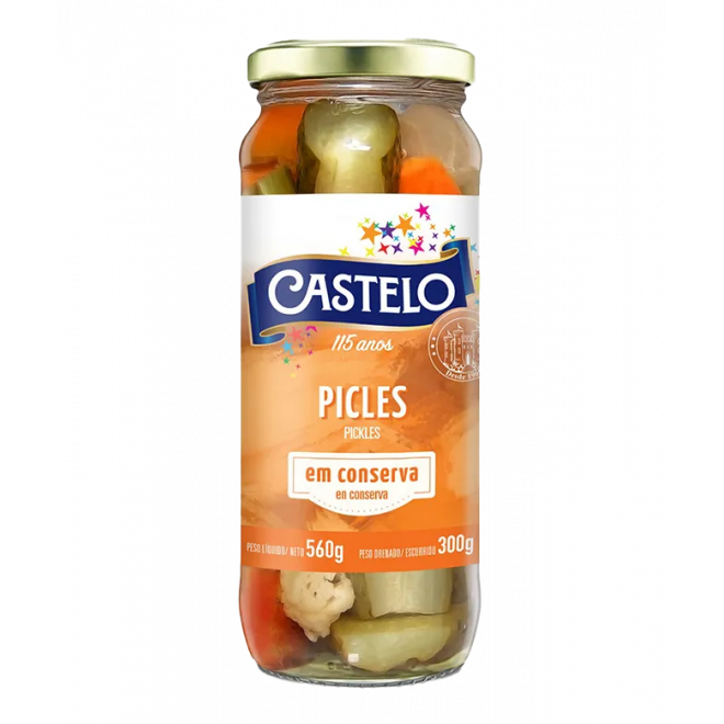 PICLES CONSERVA CASTELO 300G