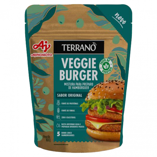 MISTURA P/HAMBURGUER TERRANO 160G VEGGIE BURGER ORIGINAL