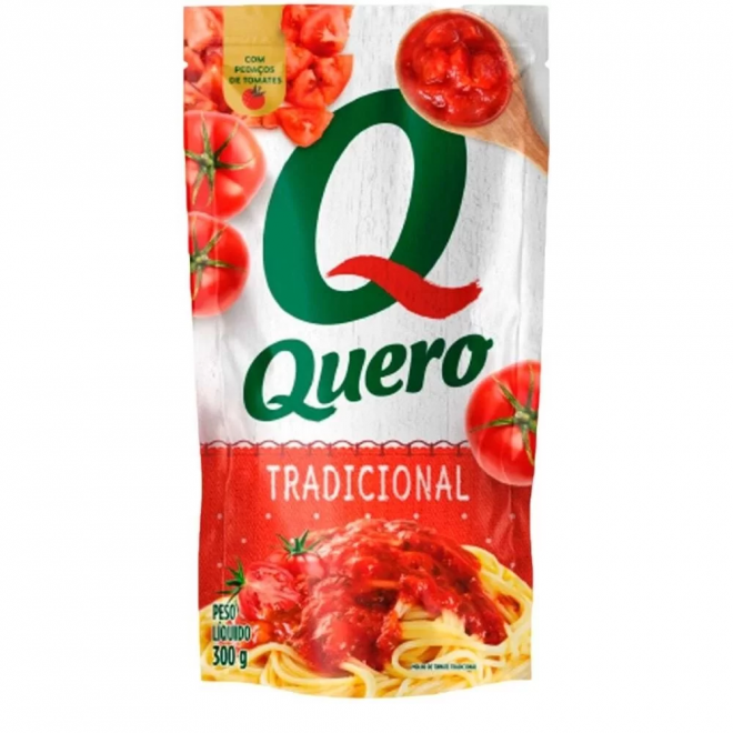 MOLHO TOMATE QUERO SACHET 300G TRADICIONAL