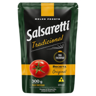 MOLHO TOMATE SALSARETTI SACHET 300G TRADICIONAL