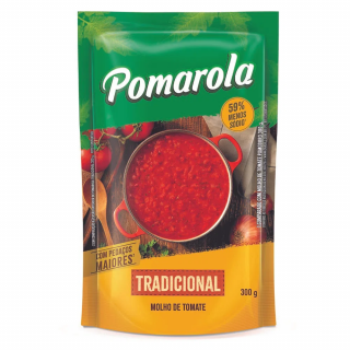 MOLHO TOMATE POMAROLA POUCH 300G TRADICIONAL