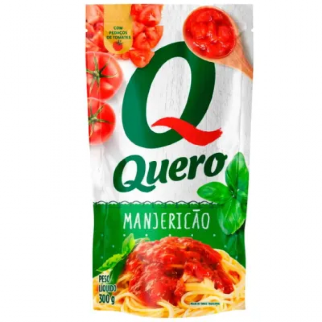 MOLHO TOMATE QUERO SACHET 300G MANJERICAO