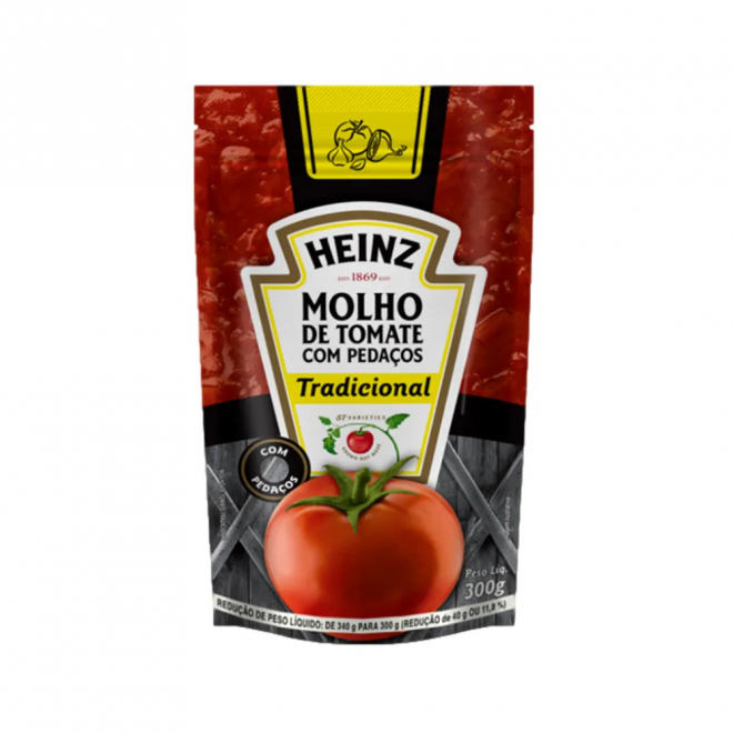 MOLHO TOMATE HEINZ SACHET 300G TRADICIONAL