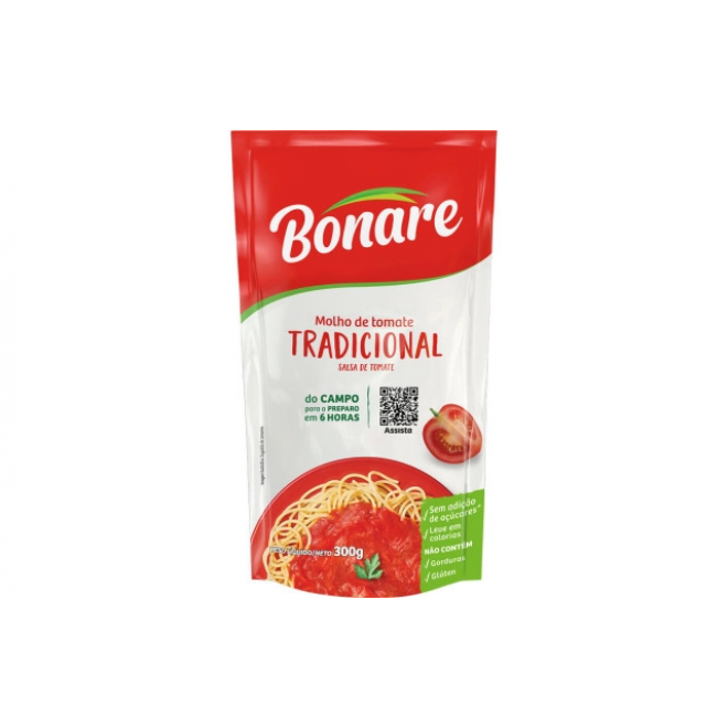 MOLHO TOMATE BONARE 300G TRADICIONAL