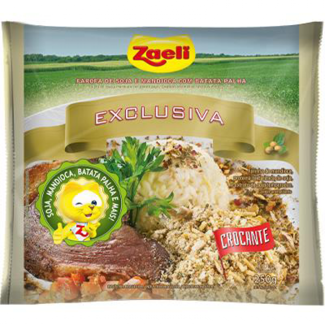 ZAELI FAROFA 250G SOJA MANDIOCA PALHA