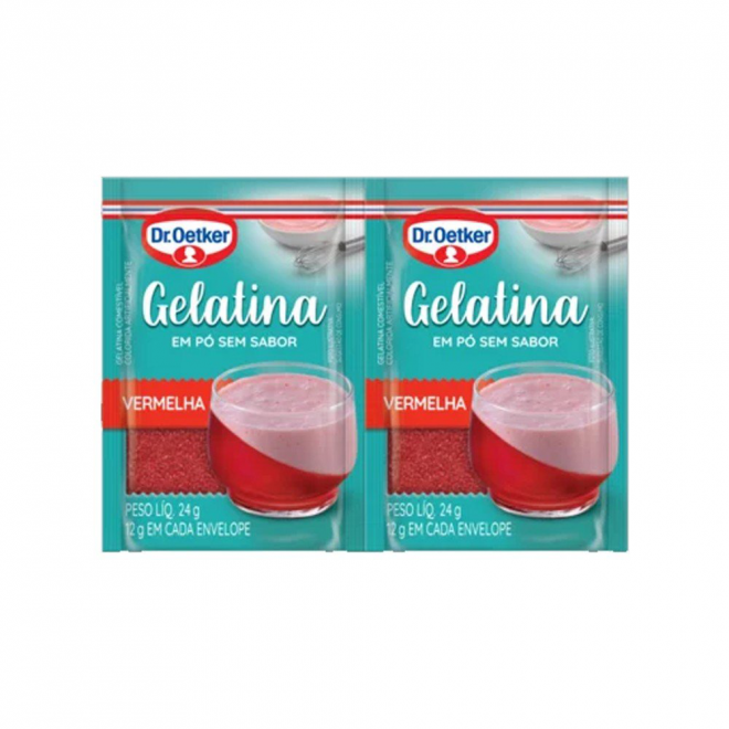 DR OETKER GELATINA S/SABOR 24G VERMELHA