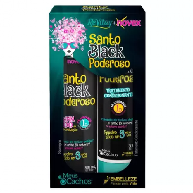 KIT NOVEX SH + COND 300ML SANTO BLACK