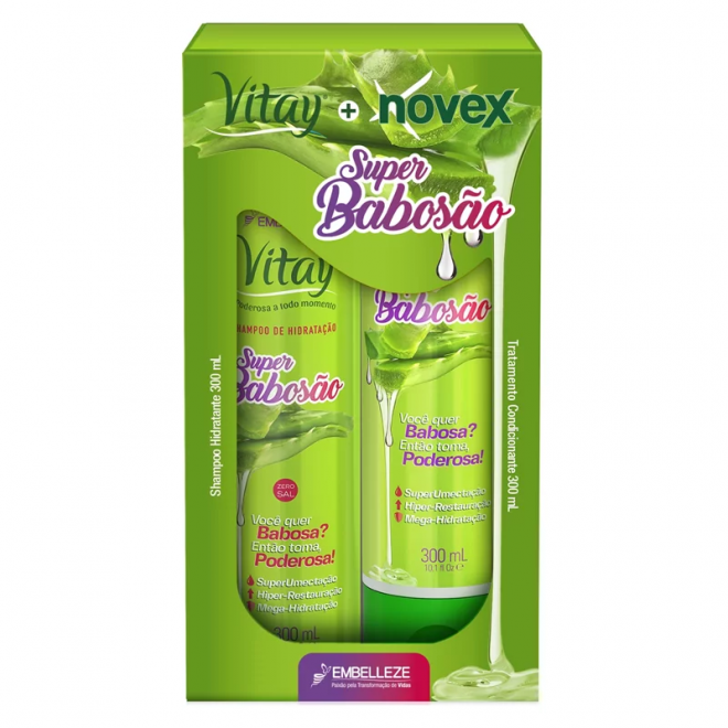 KIT NOVEX SH + COND 300ML SUPER BABOSAO