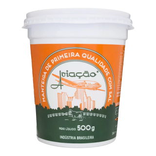 MANTEIGA AVIACAO 500G C/SAL POTE