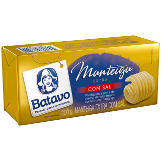 MANTEIGA BATAVO 200G TABLETE C/SAL