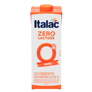 LEITE UHT ITALAC ZERO LACTOSE 1LT SEMIDESNATADO
