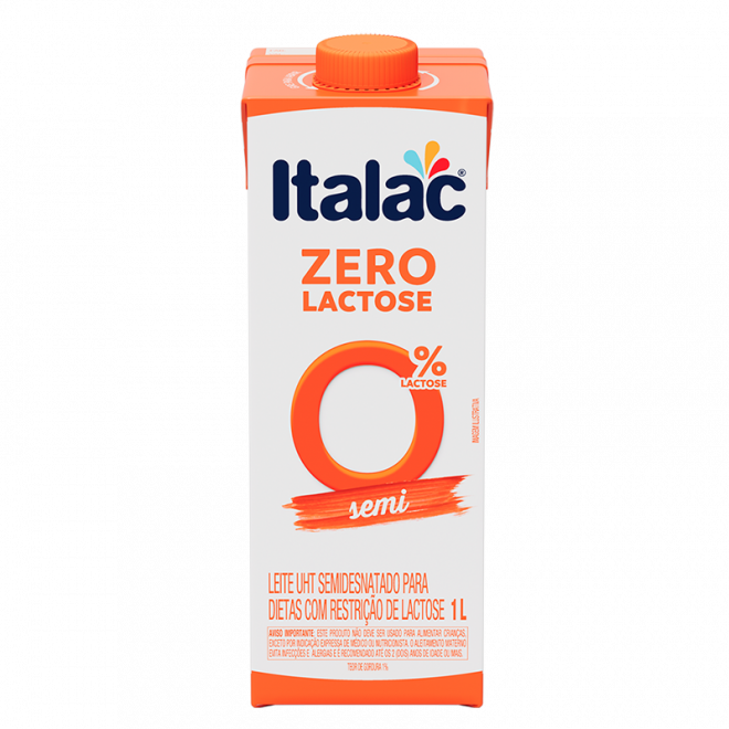 LEITE UHT ITALAC ZERO LACTOSE 1LT SEMIDESNATADO