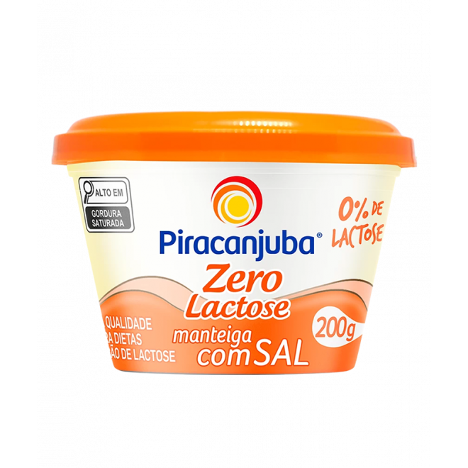 MANTEIGA PIRACANJUBA ZERO LACTOSE 200G C/SAL