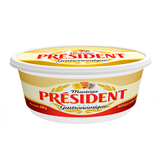MANTEIGA PRESIDENT 200G POTE S/SAL