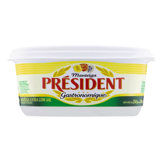 MANTEIGA PRESIDENT 200G POTE C/SAL