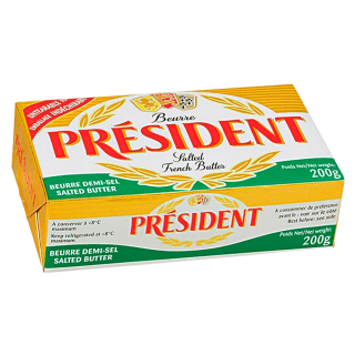 MANTEIGA PRESIDENT 200G TABLETE C/SAL