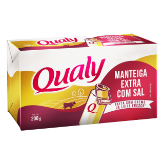 MANTEIGA QUALY 200G TABLETE C/SAL