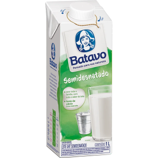 LEITE UHT BATAVO 1LT SEMIDESNATADO