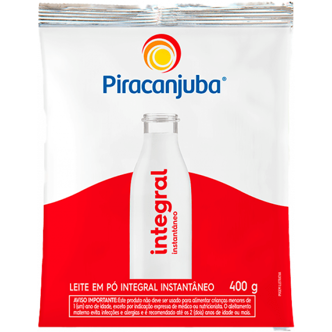 LEITE PO PIRACANJUBA 400G INTEGRAL INSTANTANEO