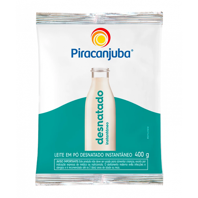 LEITE PO PIRACANJUBA 400G DESNATADO