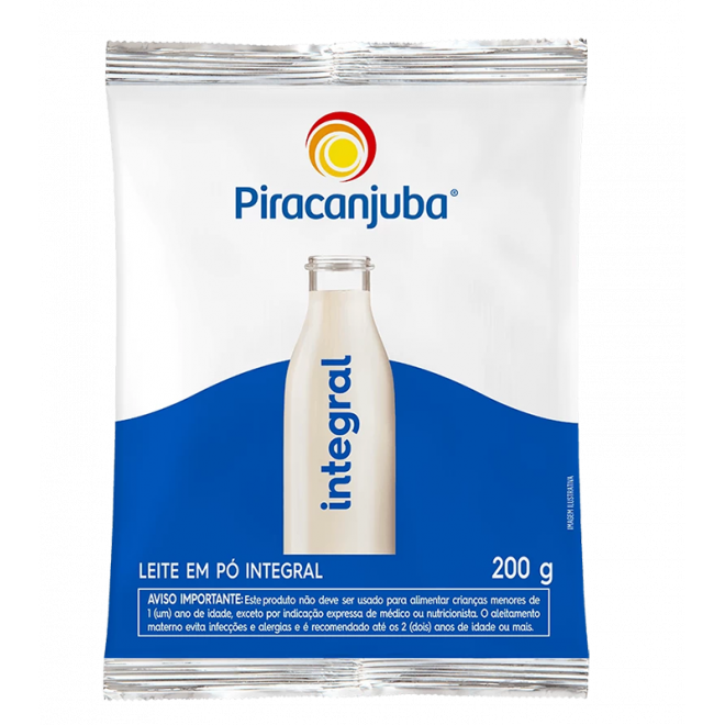 LEITE PO PIRACANJUBA 200G INTEGRAL INSTANTANEO