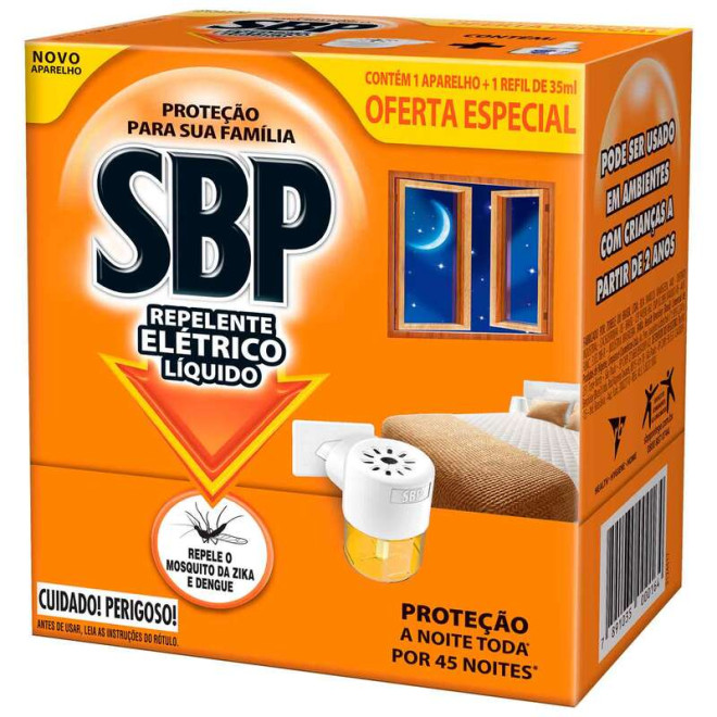 INSETIC ELETRICO SBP LIQUIDO APARELHO + REFIL 35ML
