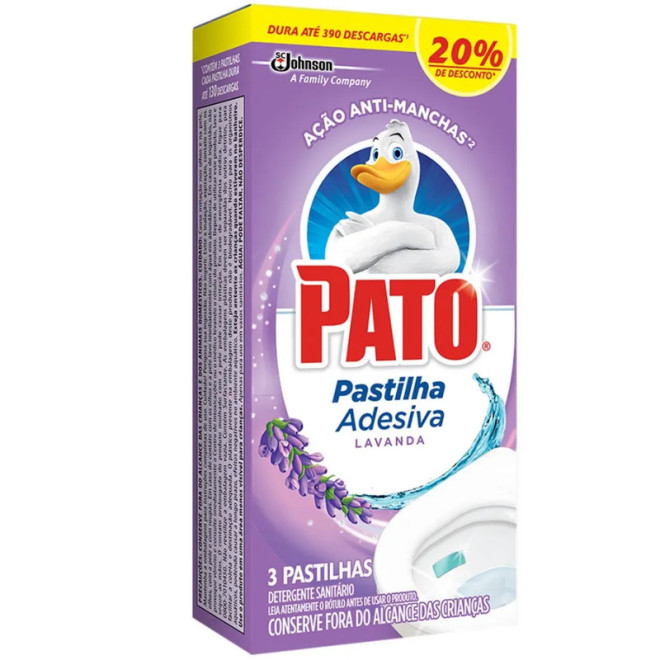 PASTILHA SANITARIA PATO LV+PG- 10UND LAVANDA