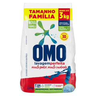 LAVA ROUPAS OMO LAVAGEM PERFEITA SACHET 2,4KG