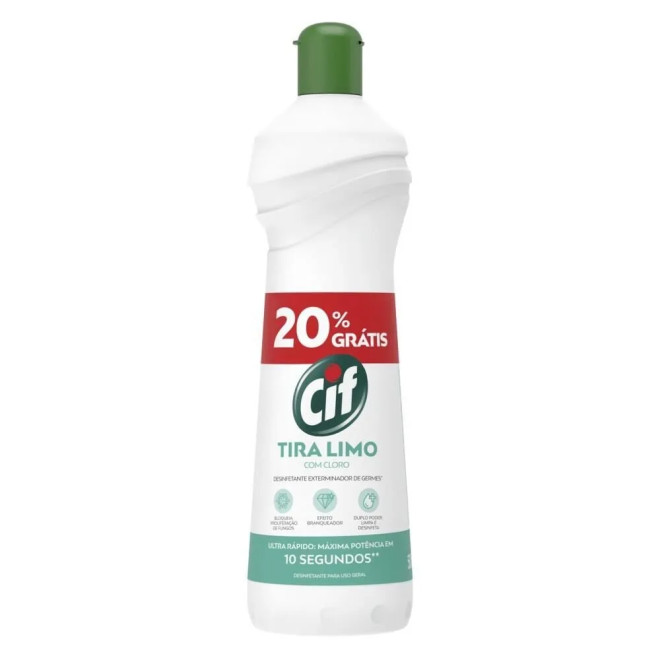 CIF TIRA LIMO ULTRA RAPIDO 500ML 20% CLORO