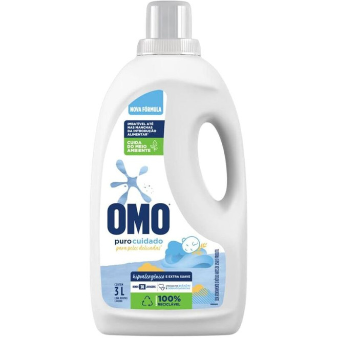 LAVA ROUPAS OMO LIQUIDO 3LT PURO CUIDADO