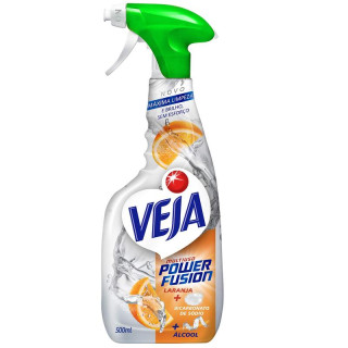 VEJA POWER FUSION GATILHO 500ML LARANJA