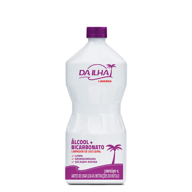 ALCOOL C/BICARBONATO DA ILHA 1L LAVANDA
