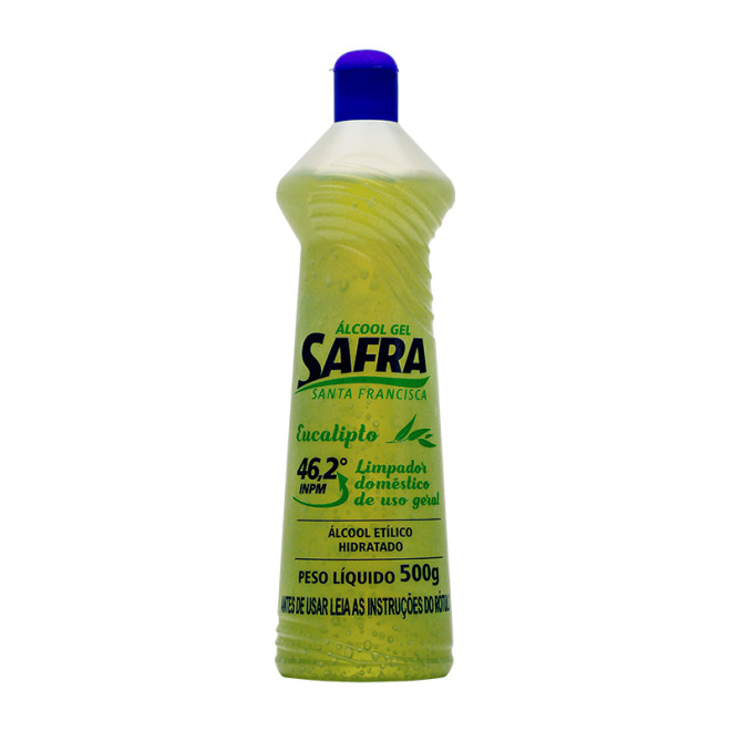 ALCOOL GEL SAFRA 46,2º 500G EUCALIPTO
