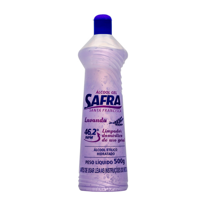 ALCOOL GEL SAFRA 46,2º 500G LAVANDA