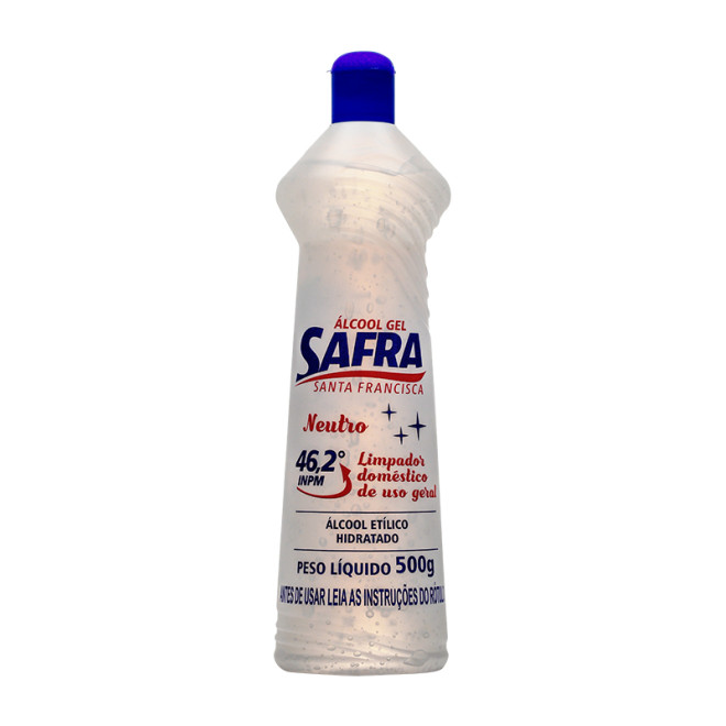ALCOOL GEL SAFRA 46,2º NEUTRO 500G