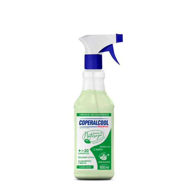 LIMPADOR COPERALCOOL BACFREE 500ML ENERGIA DO CAMPO