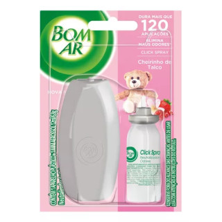 BOM AR CLICK SPRAY APARELHO+REFIL CH TALCO