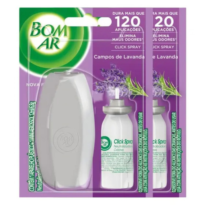 BOM AR CLICK SPRAY REFIL C/2UND LAVANDA