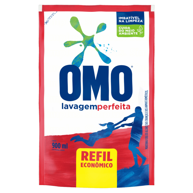 LAVA ROUPAS OMO SACHET 900ML LAVAGEM PERFEITA