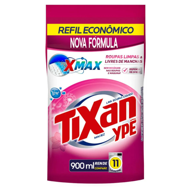 LAVA ROUPAS TIXAN LIQUIDO SACHET 900ML MACIEZ