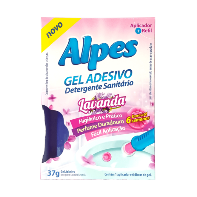 GEL ADESIVO ALPES APARELHO + REFIL 37G LAVANDA