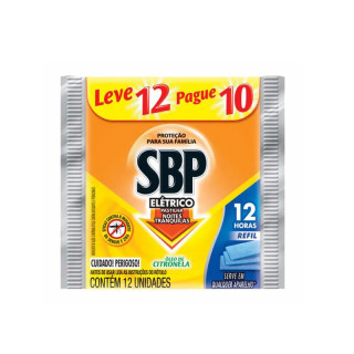 INSETIC PASTILHA SBP ELETRICO 12UND CITRONELA