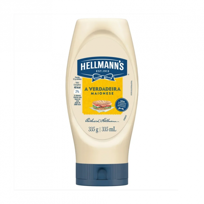 MAIONESE HELLMANNS BISNAGA 335ML