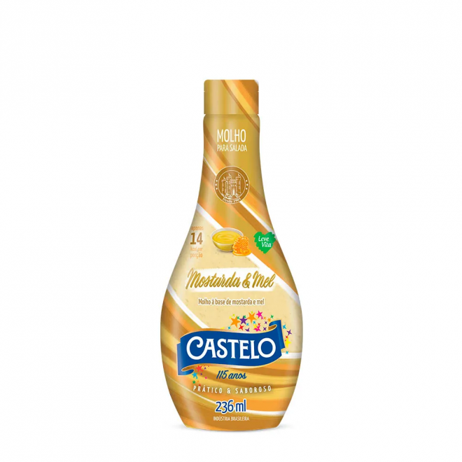 MOLHO SALADA CASTELO 236ML MOSTARDA E MEL