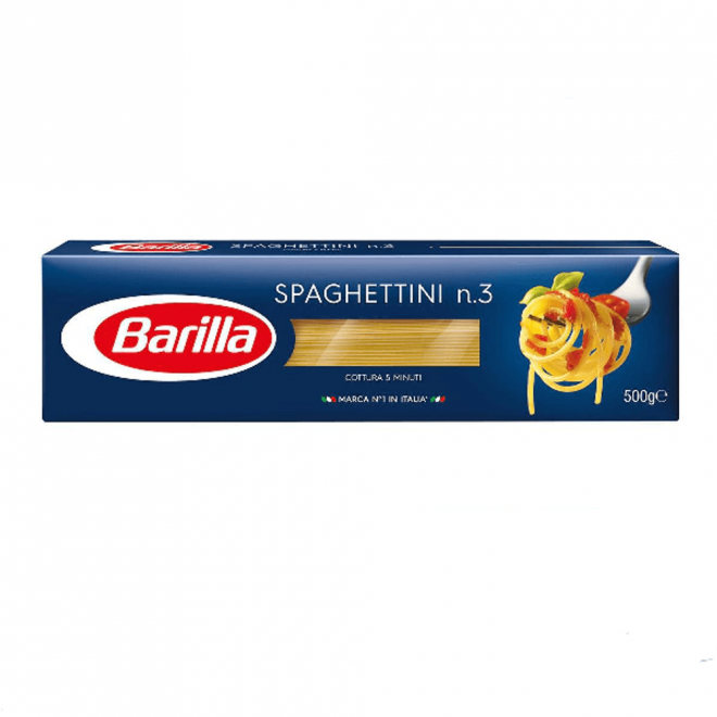 MAC BARILLA CARTUCHO 500G SPAGHETTINI N3