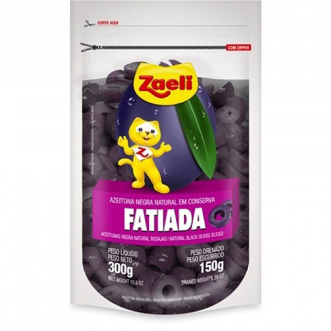 ZAELI AZEITONA NEGRA FATIADA 150G