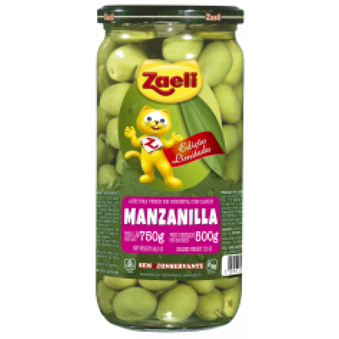 ZAELI AZEITONA MANZANILLA 500G C/CAROCO