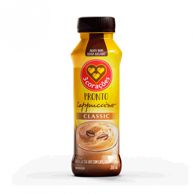 BEBIDA LACTEA CAPPUCCINO 3 CORACOES 260ML CLASSICO